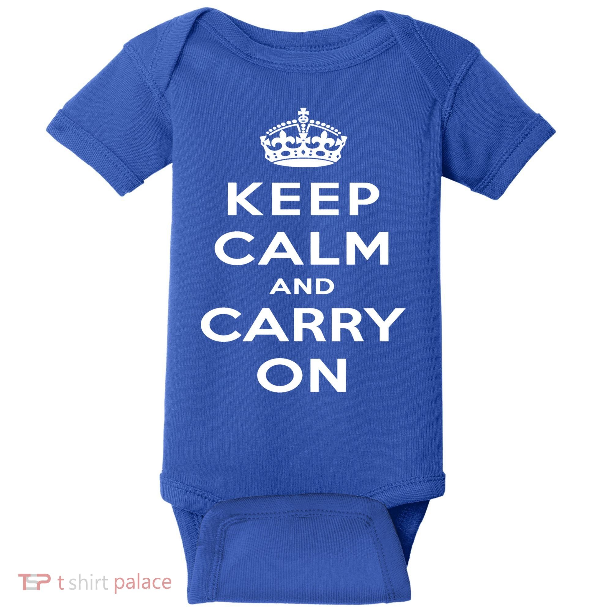 Keep Calm And Carry On Gift Baby Bodysuit