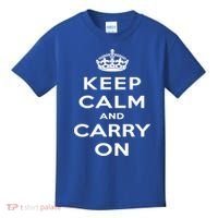 Keep Calm And Carry On Gift Kids T-Shirt thumb 0