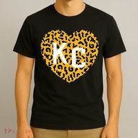 Kc Cheetah Animal Print Heart Kc Kansas City Cheetah Heart T-Shirt thumb 3