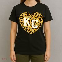 Kc Cheetah Animal Print Heart Kc Kansas City Cheetah Heart T-Shirt thumb 4
