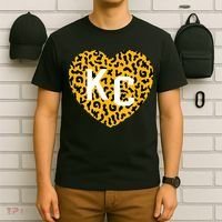 Kc Cheetah Animal Print Heart Kc Kansas City Cheetah Heart T-Shirt thumb 6