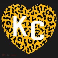 Kc Cheetah Animal Print Heart Kc Kansas City Cheetah Heart T-Shirt thumb 7