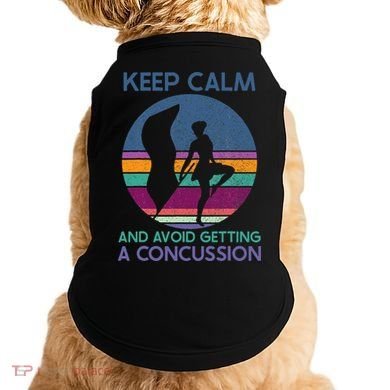 Keep Calm And Avoid Getting A Concussion Retro Color Guard Doggie Tank