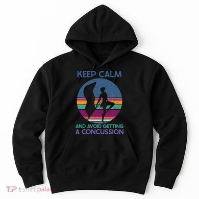 Keep Calm And Avoid Getting A Concussion Retro Color Guard Hoodie