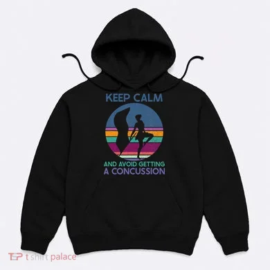 Keep Calm And Avoid Getting A Concussion Retro Color Guard Hoodie