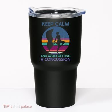 Keep Calm And Avoid Getting A Concussion Retro Color Guard Tumbler