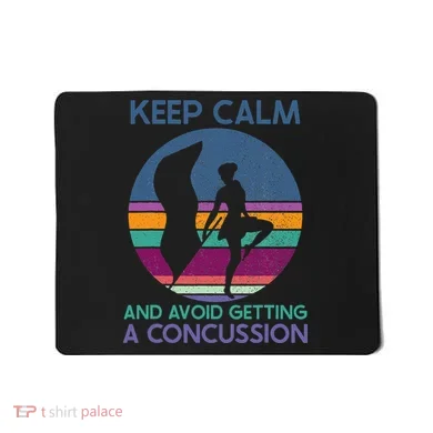 Keep Calm And Avoid Getting A Concussion Retro Color Guard Mousepad