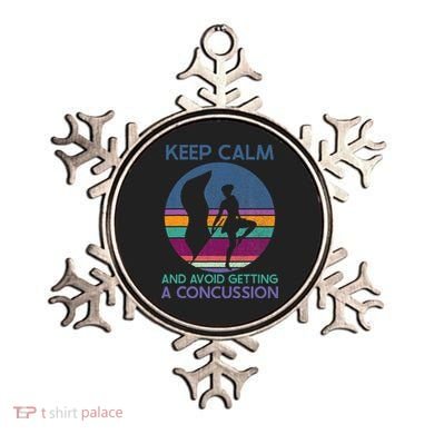 Keep Calm And Avoid Getting A Concussion Retro Color Guard Ornament