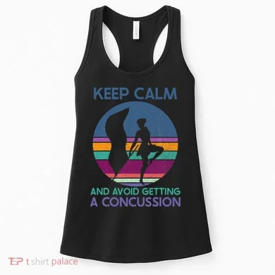 Keep Calm And Avoid Getting A Concussion Retro Color Guard Women's Tank Top
