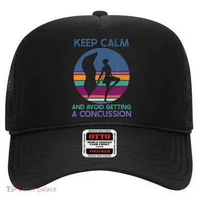Keep Calm And Avoid Getting A Concussion Retro Color Guard Hat