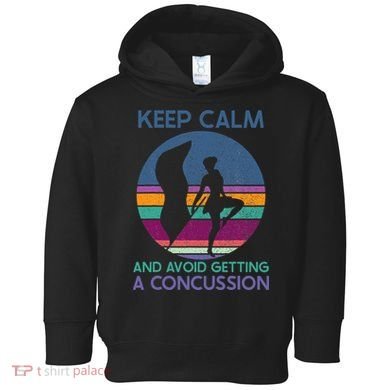 Keep Calm And Avoid Getting A Concussion Retro Color Guard Toddler Hoodie