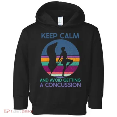 Keep Calm And Avoid Getting A Concussion Retro Color Guard Toddler Hoodie
