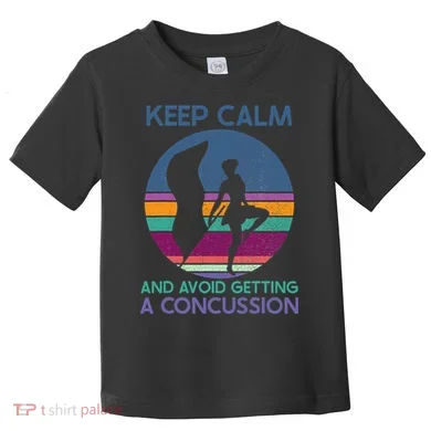 Keep Calm And Avoid Getting A Concussion Retro Color Guard Toddler T-Shirt