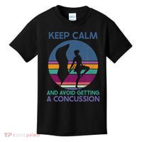 Keep Calm And Avoid Getting A Concussion Retro Color Guard Kids T-Shirt thumb 0
