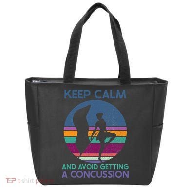 Keep Calm And Avoid Getting A Concussion Retro Color Guard Tote Bag