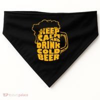 Keep Calm And Drink Cold Beer USA-Made Doggie Bandana thumb 0