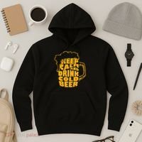 Keep Calm And Drink Cold Beer Hoodie thumb 3