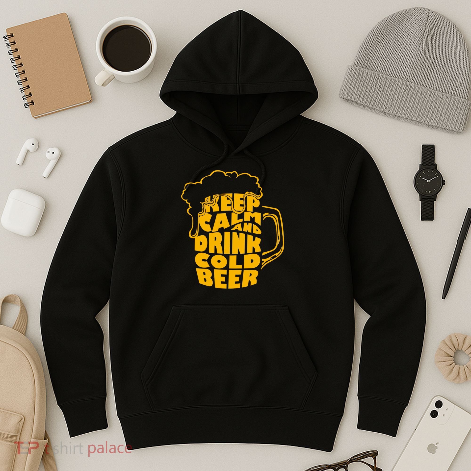 Keep Calm And Drink Cold Beer Hoodie