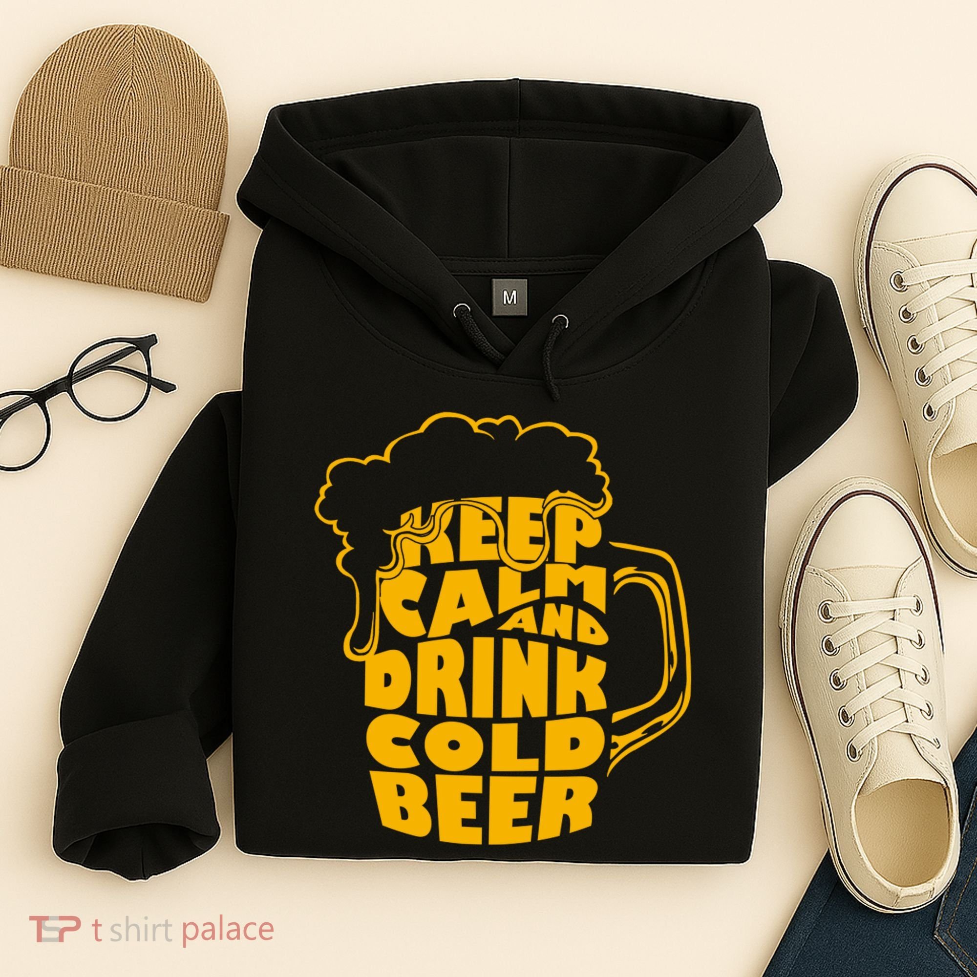 Keep Calm And Drink Cold Beer Hoodie