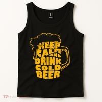 Keep Calm And Drink Cold Beer Tank Top thumb 2
