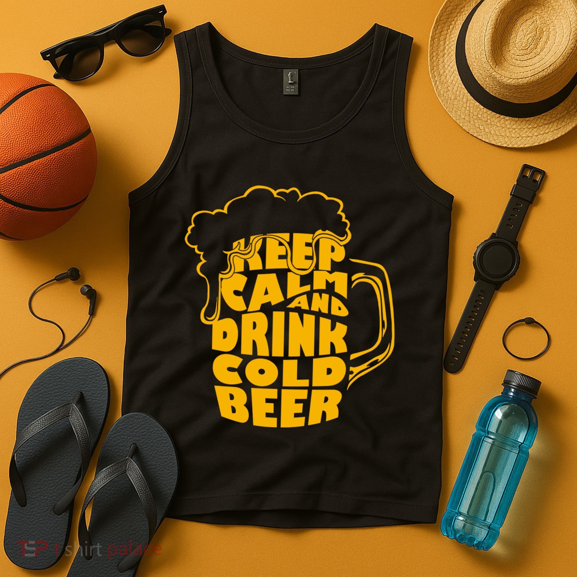 Keep Calm And Drink Cold Beer Tank Top