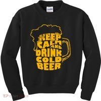 Keep Calm And Drink Cold Beer Kids Sweatshirt thumb 0