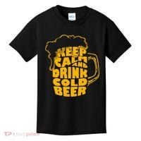 Keep Calm And Drink Cold Beer Kids T-Shirt thumb 0