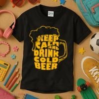 Keep Calm And Drink Cold Beer Kids T-Shirt thumb 3