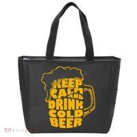 Keep Calm And Drink Cold Beer Tote Bag thumb 0