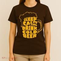 Keep Calm And Drink Cold Beer T-Shirt thumb 4