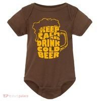 Keep Calm And Drink Cold Beer Baby Bodysuit thumb 0