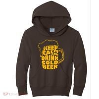 Keep Calm And Drink Cold Beer Kids Hoodie thumb 0