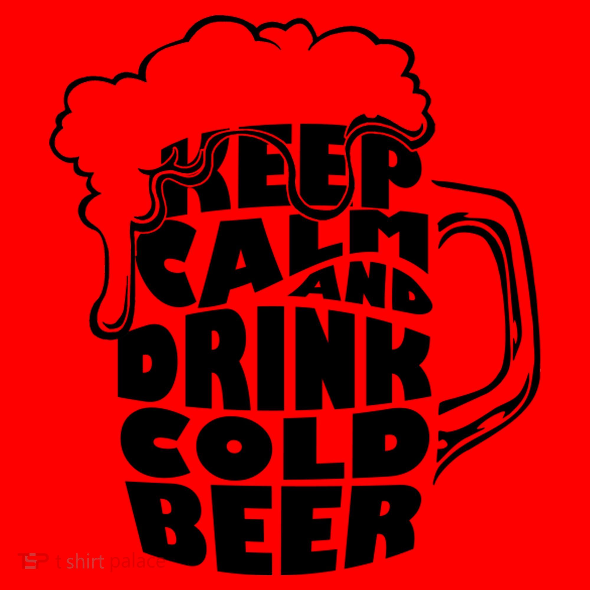 Keep Calm And Drink Cold Beer Santa Hat
