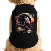 Kawaii Cat Anime Japanese Retro Doggie Tank thumb 0