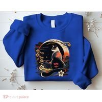 Kawaii Cat Anime Japanese Retro Sweatshirt thumb 2