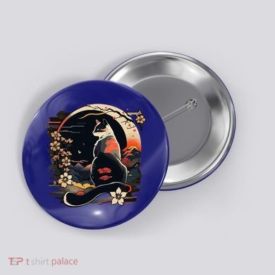 Kawaii Cat Anime Japanese Retro Button