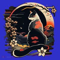 Kawaii Cat Anime Japanese Retro Mousepad thumb 1