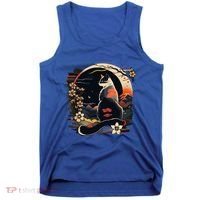 Kawaii Cat Anime Japanese Retro Tank Top thumb 0