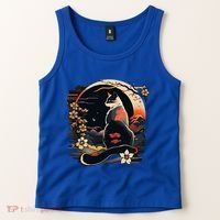 Kawaii Cat Anime Japanese Retro Tank Top thumb 2
