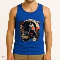 Kawaii Cat Anime Japanese Retro Tank Top thumb 3