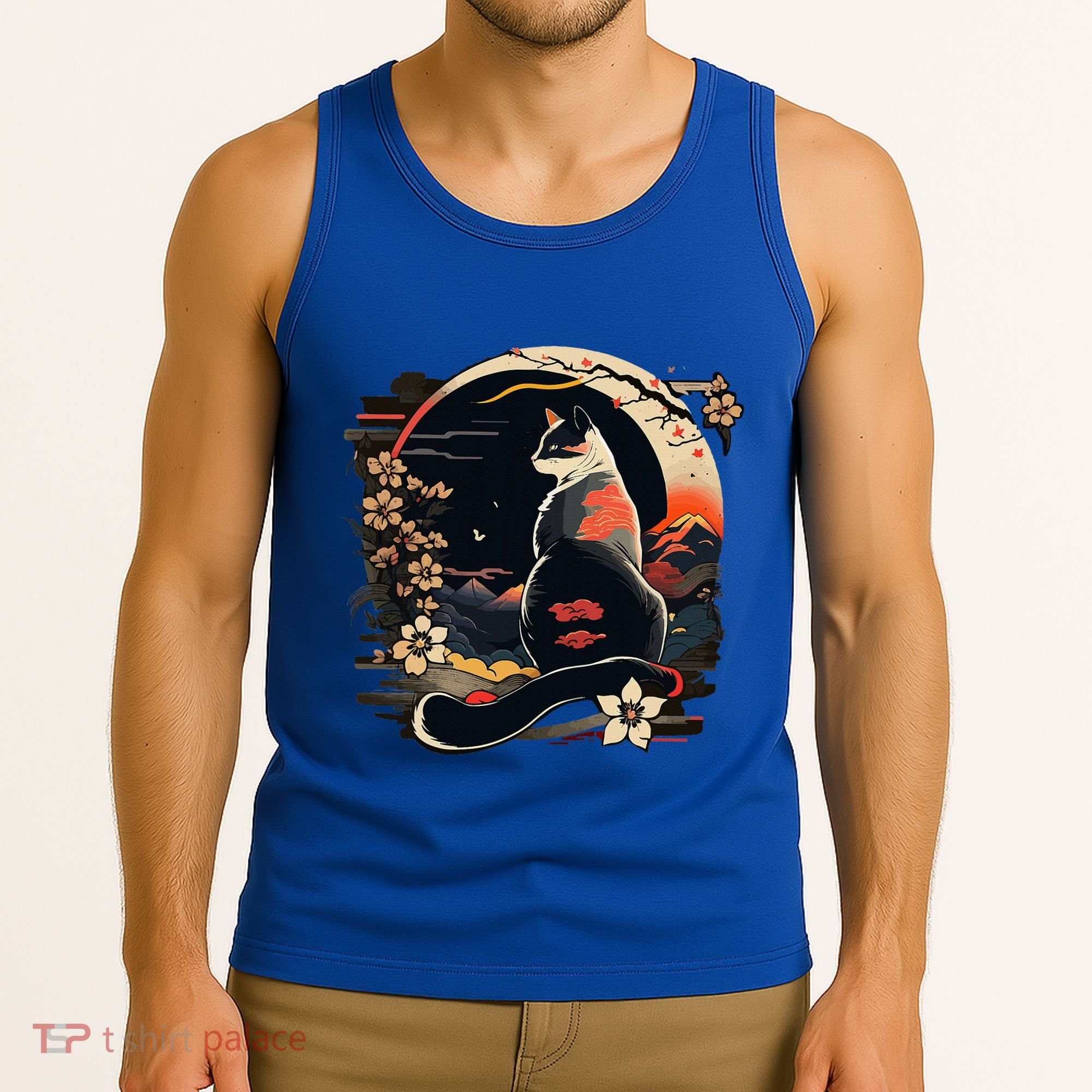 Kawaii Cat Anime Japanese Retro Tank Top