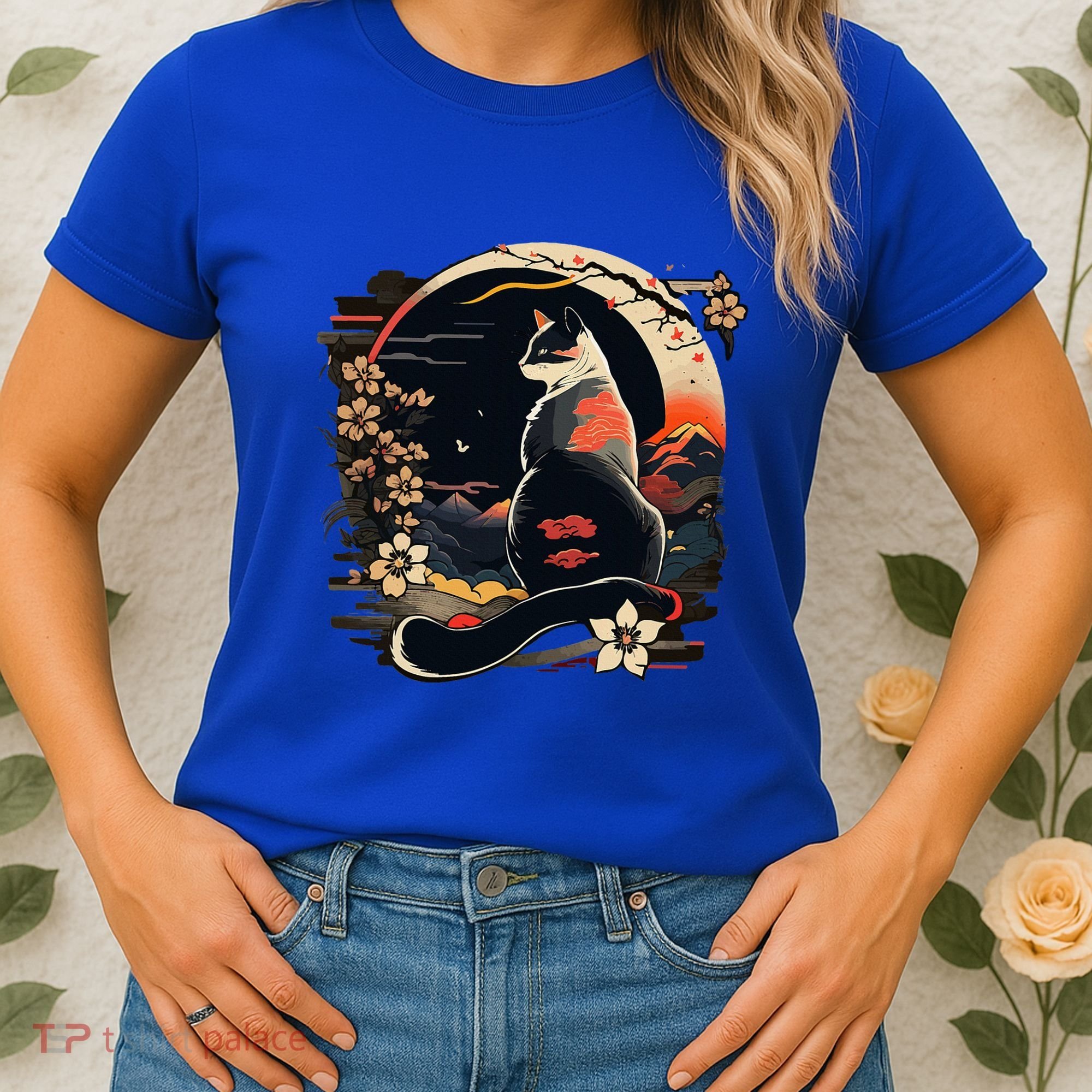 Kawaii Cat Anime Japanese Retro Women's T-Shirt