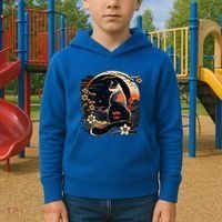 Kawaii Cat Anime Japanese Retro Kids Hoodie thumb 2