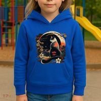 Kawaii Cat Anime Japanese Retro Kids Hoodie thumb 3