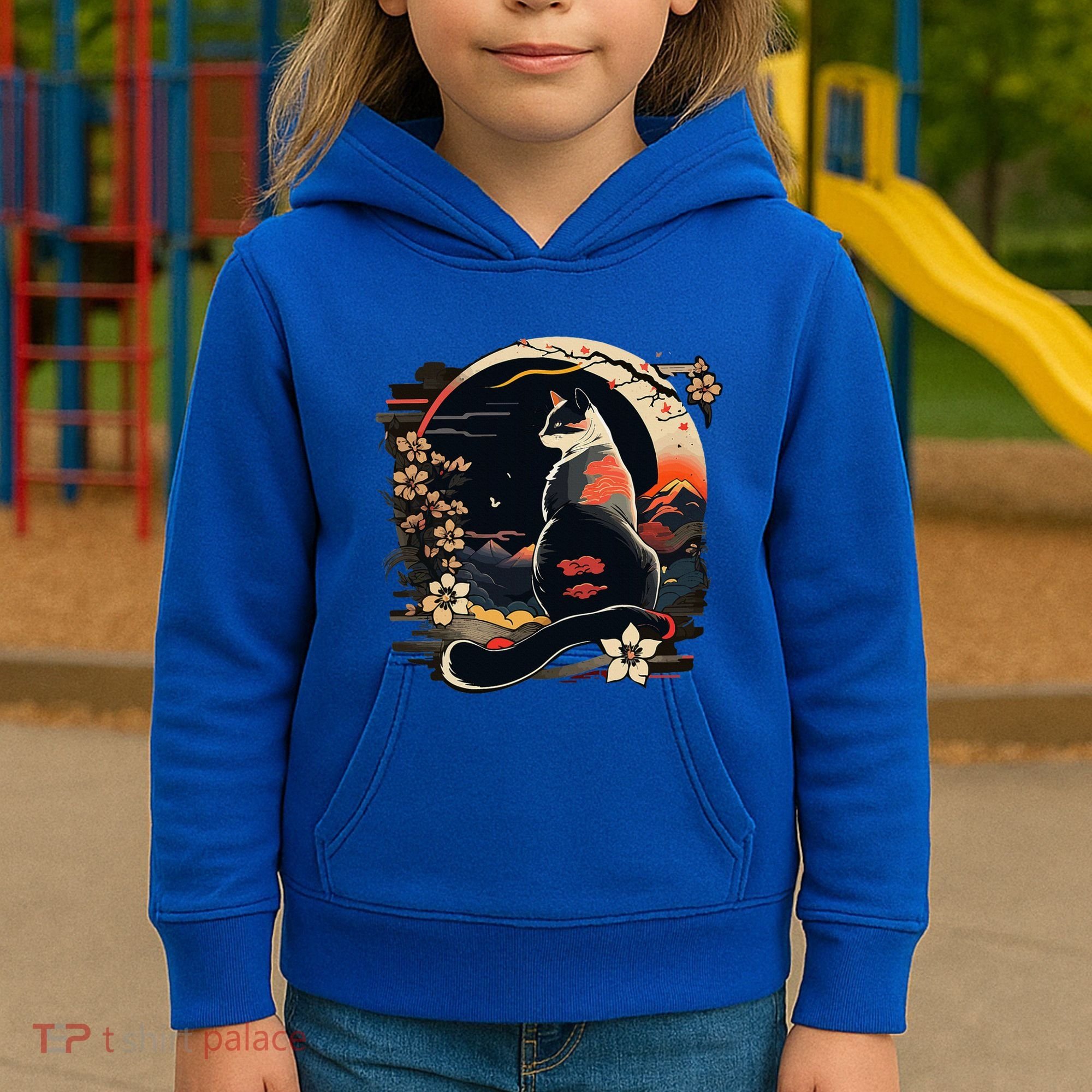 Kawaii Cat Anime Japanese Retro Kids Hoodie