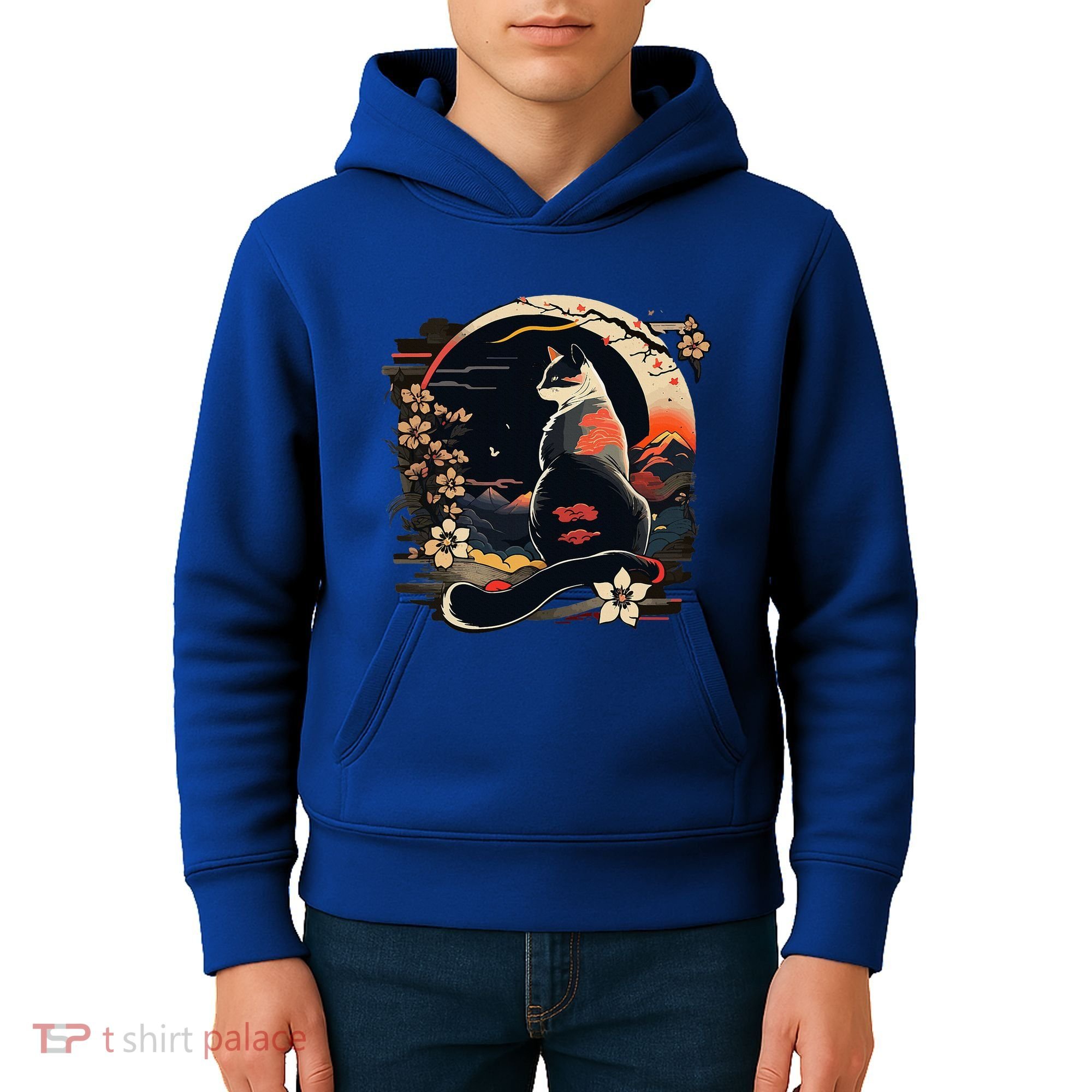 Kawaii Cat Anime Japanese Retro Kids Hoodie