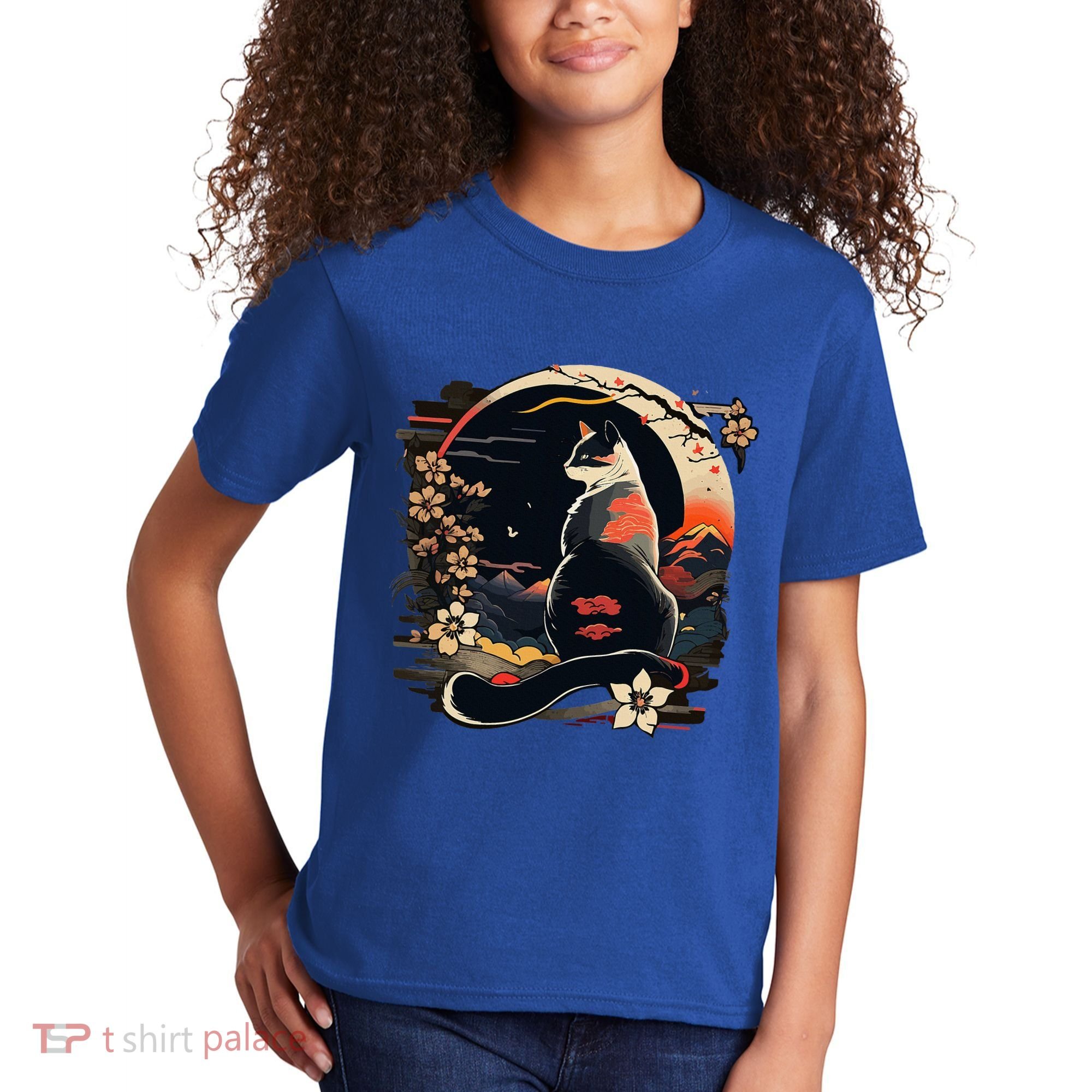 Kawaii Cat Anime Japanese Retro Kids T-Shirt