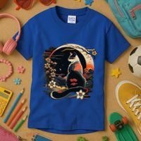 Kawaii Cat Anime Japanese Retro Kids T-Shirt thumb 3