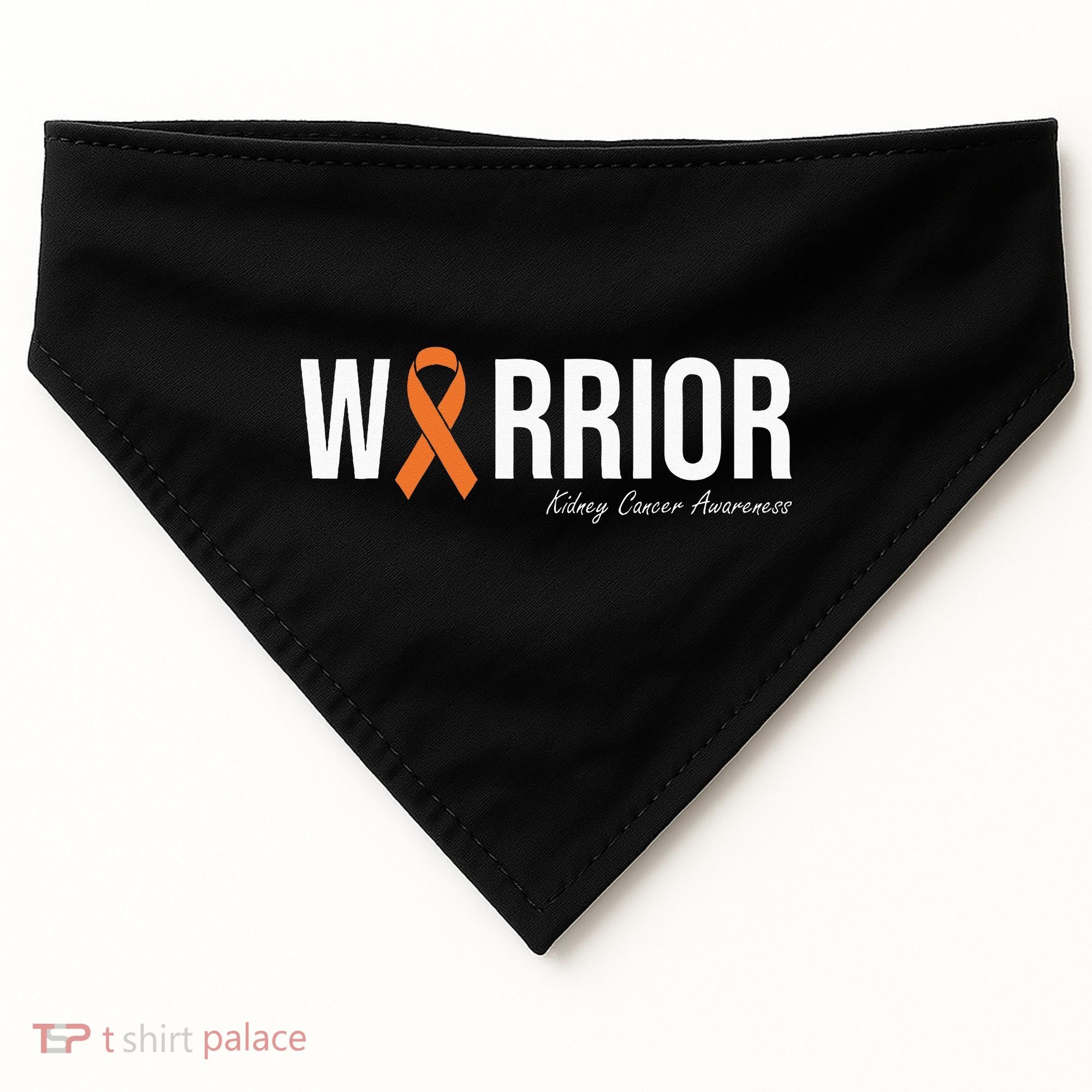 Kidney Cancer Awareness Orange Ribbon USA-Made Doggie Bandana