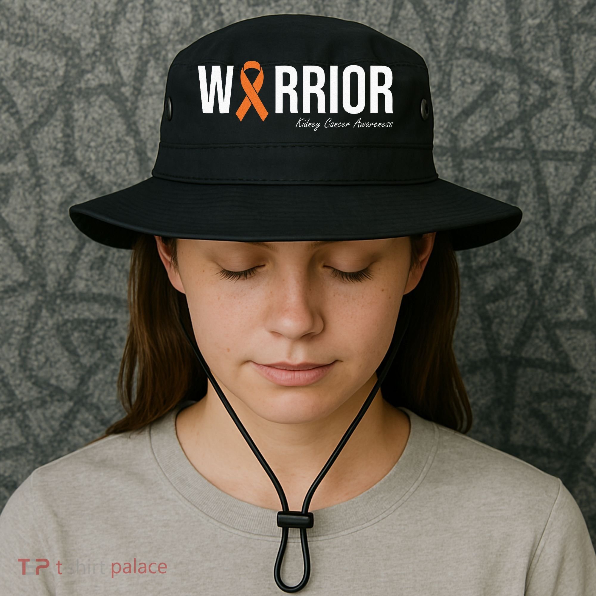 Kidney Cancer Awareness Orange Ribbon Bucket Hat